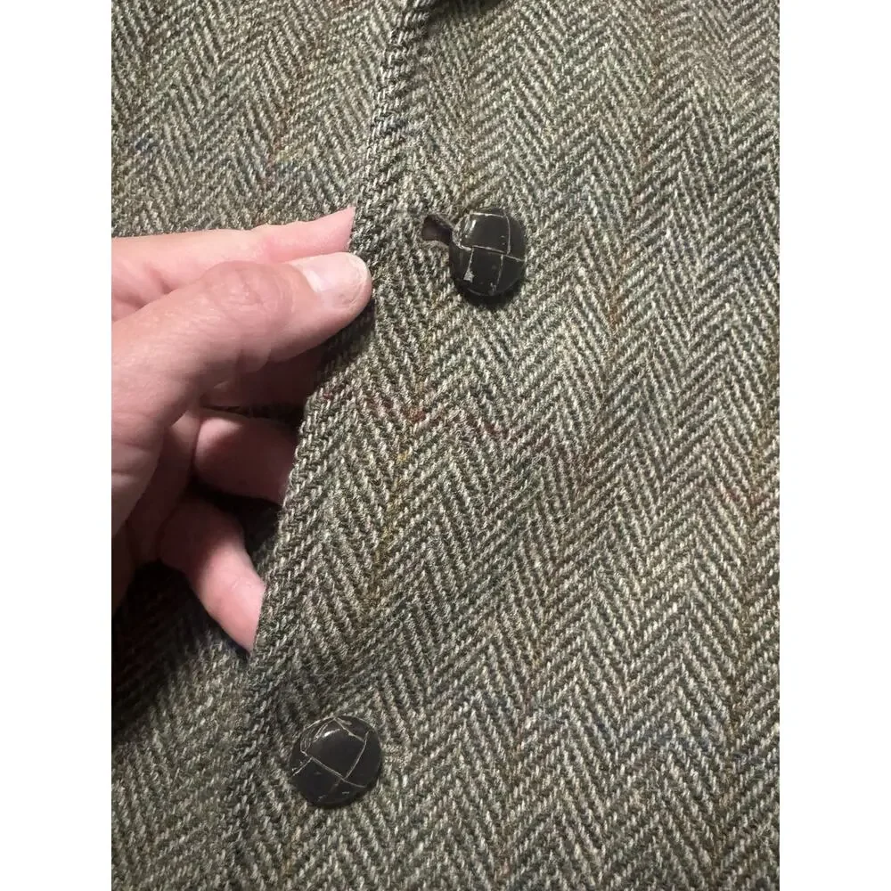 RARE J Press Presidential Harris Tweed Wool Blazer Sports Coat 42R Green